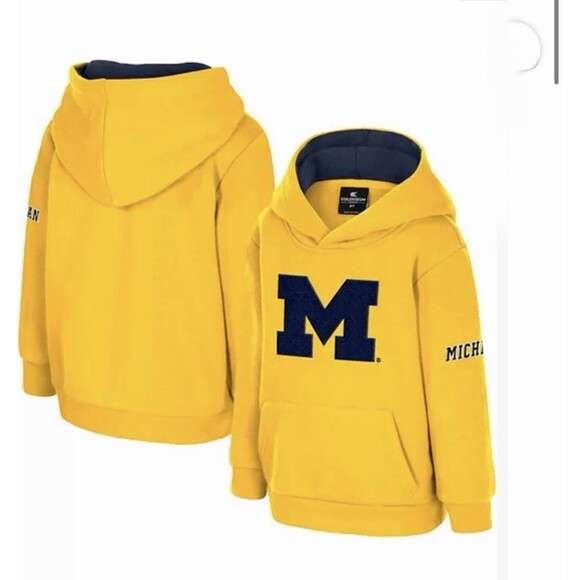 Colosseum Other - Michigan Wolverines Big Logo Youth Colosseum Volume Fleece Pullover Hoodie Sz L